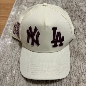 New Era Cream and Purple Baseball Cap